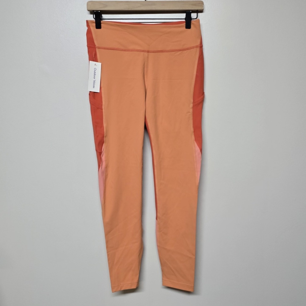 NWT Outdoor Voices Womens Orange Sunstone Paprika Peach Zoom 7/8 Leggings Sz M